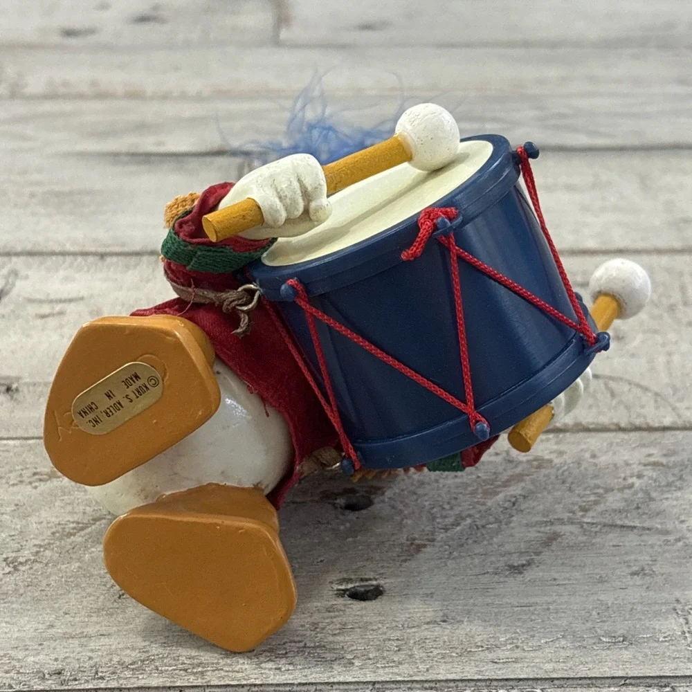 Kurt S Adler Disney Donald Duck Marching Drum Vintage Christmas‎ Ornament